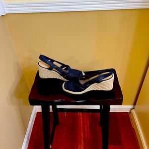 J Crew Close Toe Espadrille Wedge Sling Back